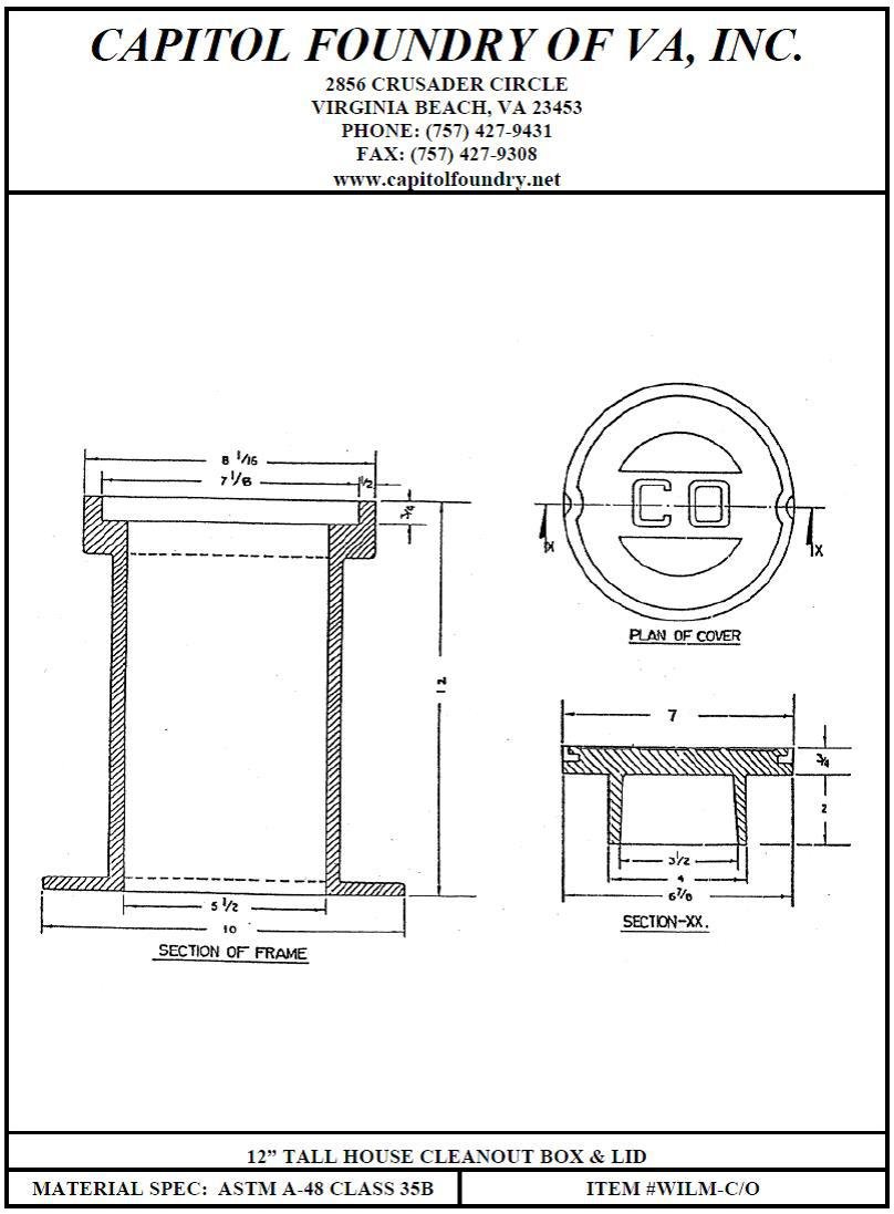 VALVE BOXES & CLEANOUTS - Capitol Foundry of VA, Inc.